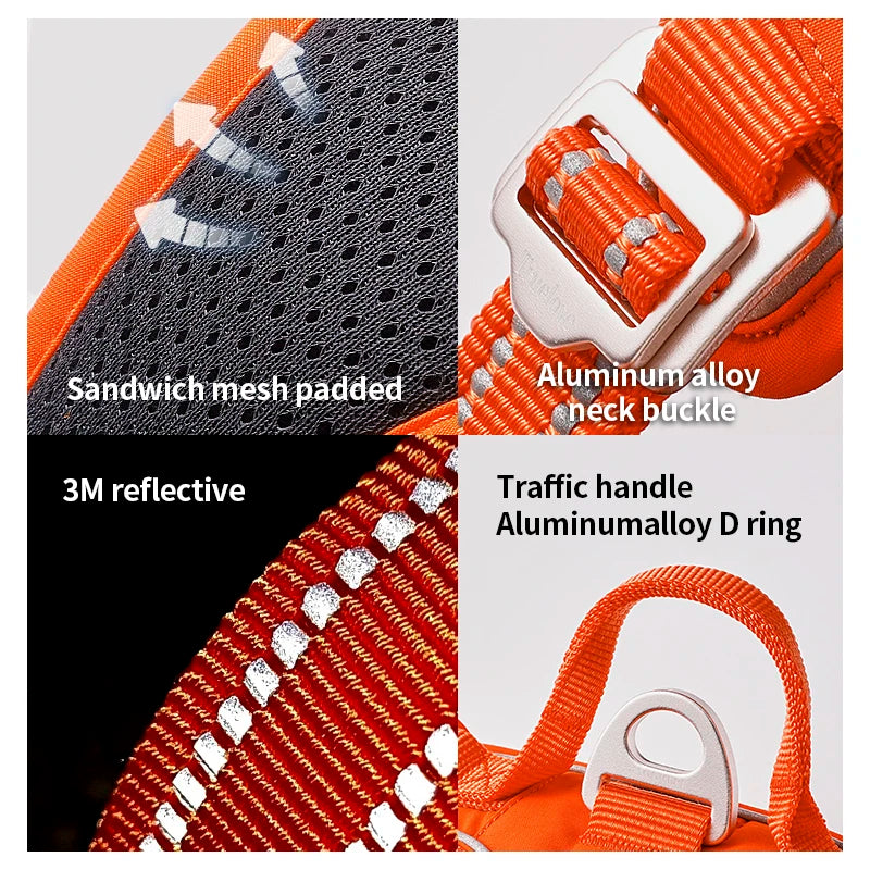 No-Pull Reflective Dog Harness with Padded Control Handle