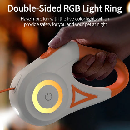 LED Retractable Dog Leash 5 m – Lighted, Tangle-Free