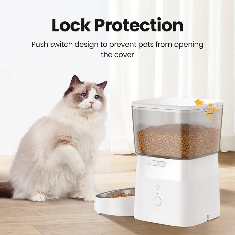 Automatic Smart Pet Feeder With WiFi Control, 2L
