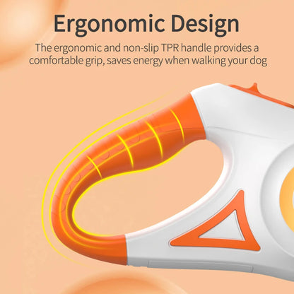 LED Retractable Dog Leash 5 m – Lighted, Tangle-Free
