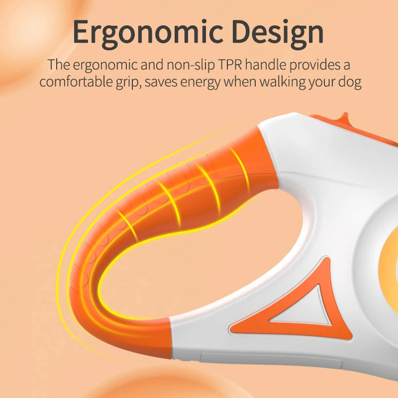 LED Retractable Dog Leash 5 m – Lighted, Tangle-Free