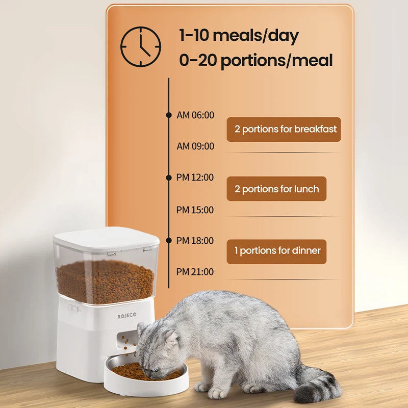 Automatic Smart Pet Feeder With WiFi Control, 2L