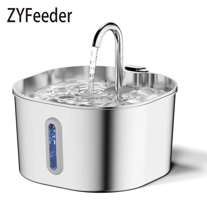 Stainless Steel Automatic Pet Water Fountain 2.2L