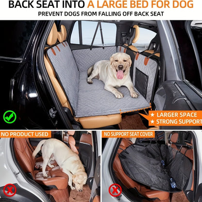 Waterproof Dog Car Seat Cover Hammock Back Seat Protector